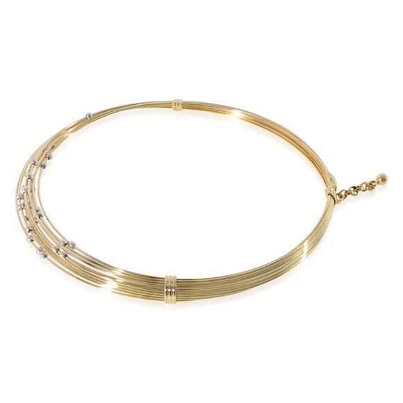 Roberto Coin Vintage 10 Strand Choker Necklace in 18k White Gold/Yellow Gold - Picture 2 of 4